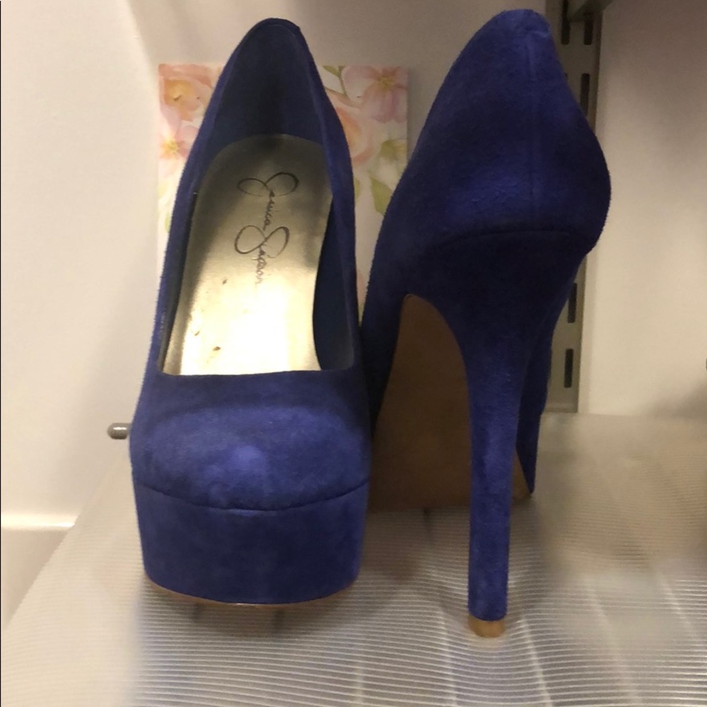 Jessica Simpson pumps heels blue suede 36 size 6